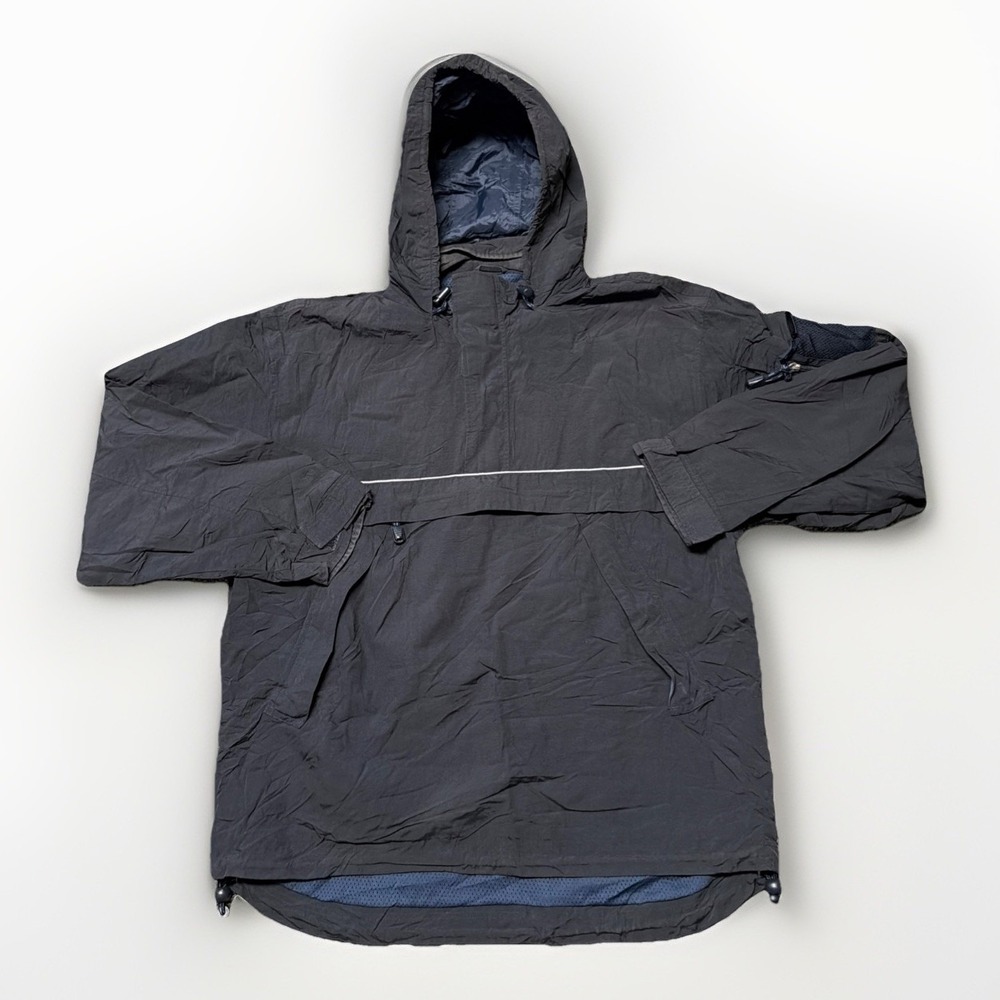 Vintage GAP Hooded Pullover Jacket Black Anorak Windbreaker 90s Y2K Gorpcore M/L